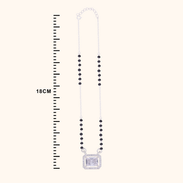 Delicate Silver Stone Mangalsutra